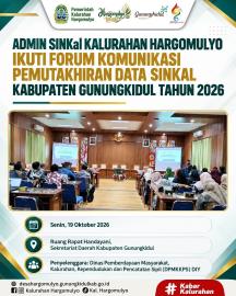 ADMIN SINKAL HARGOMULYO IKUTI FORUM KOMUNIKASI PEMUTAKHIRAN DATA SINKAL TAHUN 2026